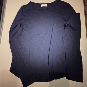 Anthropologie T..La Deep Blue Long Sleeve Top New- Never Worn
